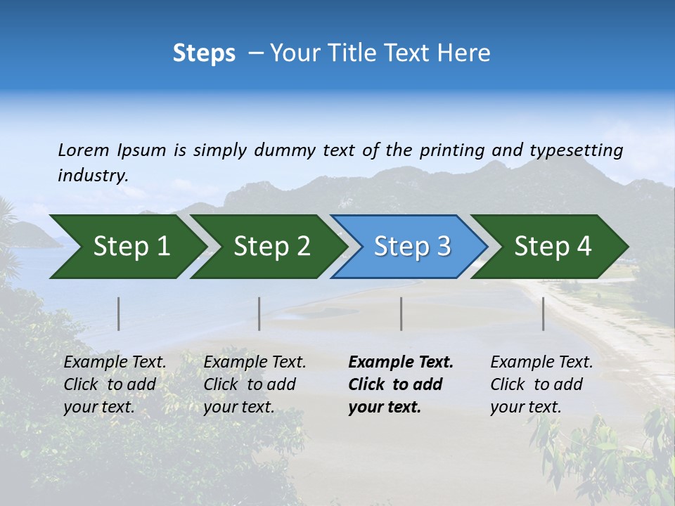 Beautiful Bay Sandy PowerPoint Template