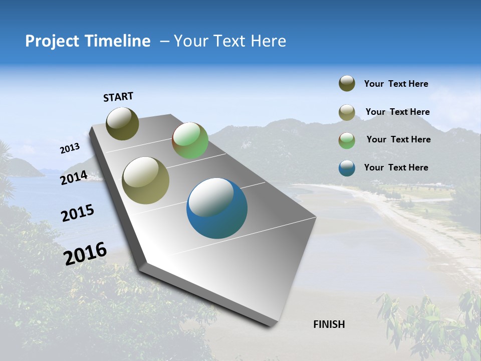 Beautiful Bay Sandy PowerPoint Template