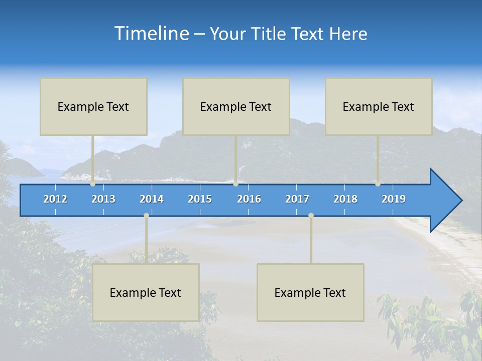 Beautiful Bay Sandy PowerPoint Template