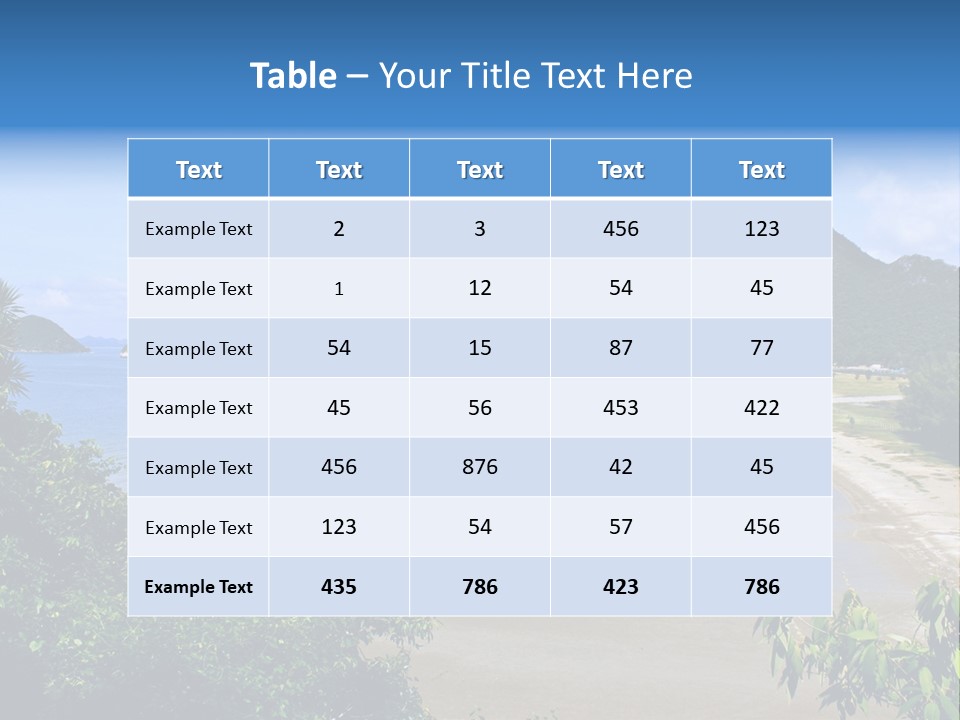 Beautiful Bay Sandy PowerPoint Template