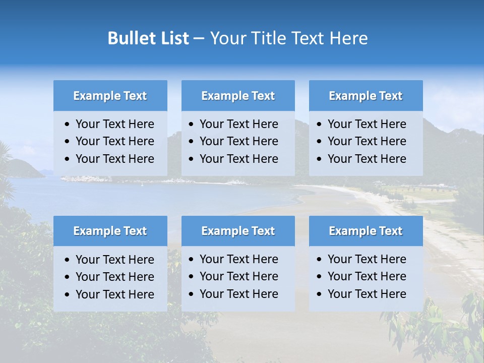 Beautiful Bay Sandy PowerPoint Template