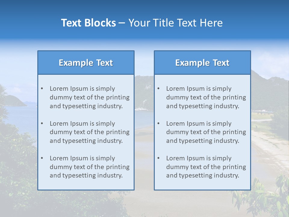 Beautiful Bay Sandy PowerPoint Template