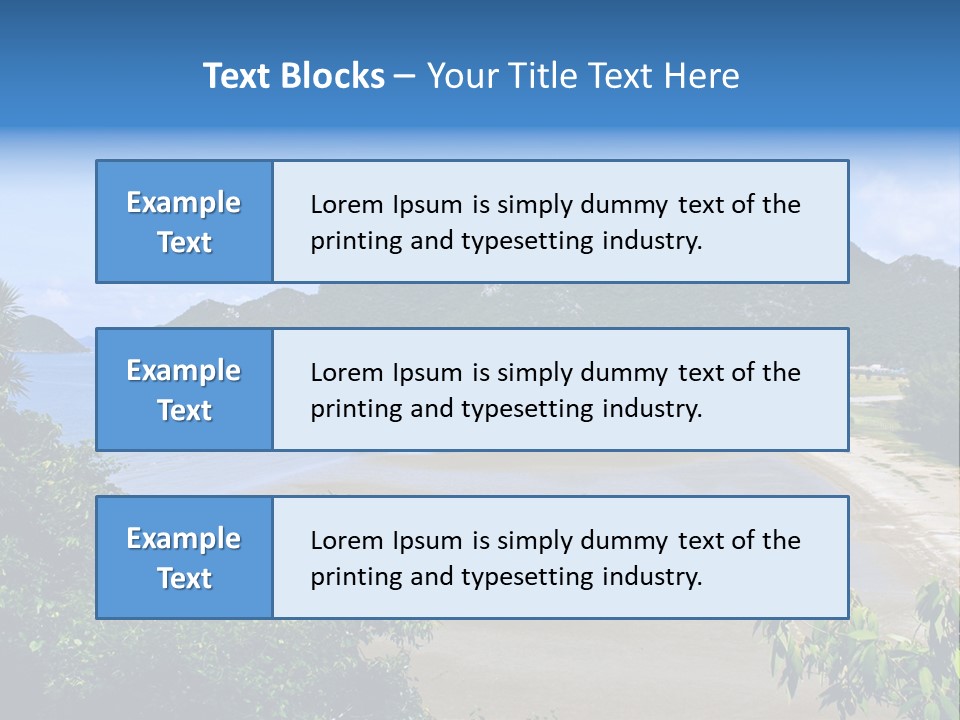 Beautiful Bay Sandy PowerPoint Template