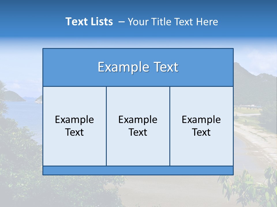 Beautiful Bay Sandy PowerPoint Template
