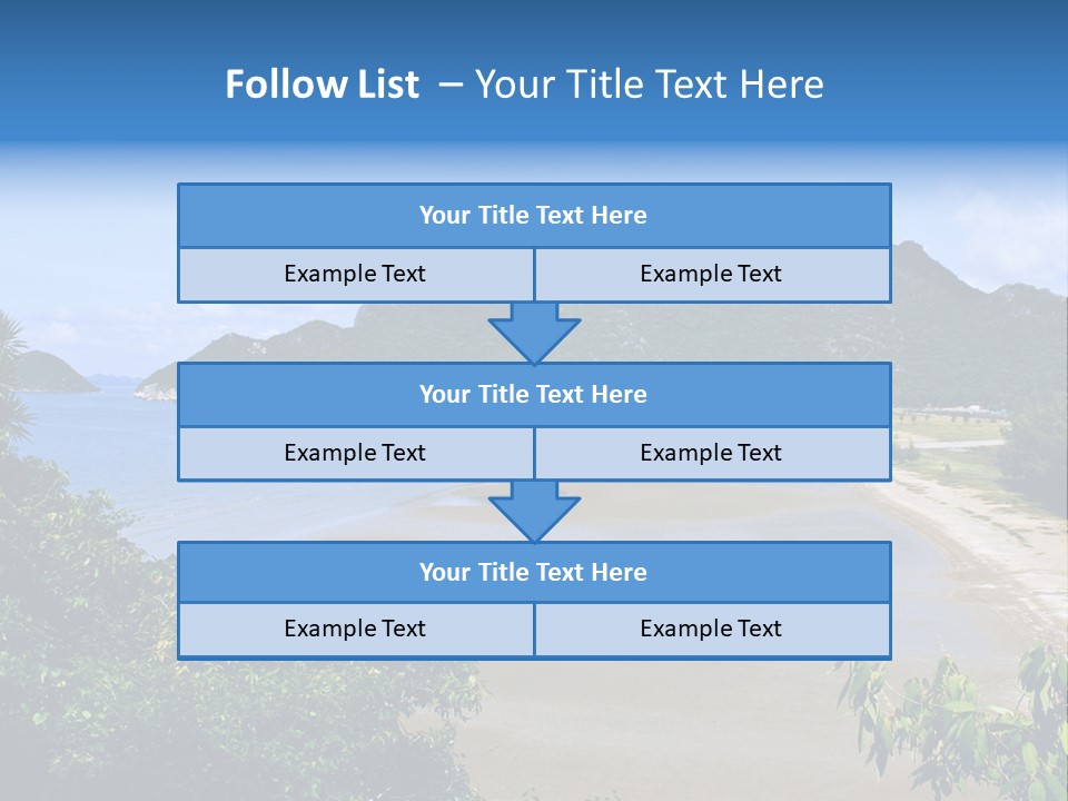 Beautiful Bay Sandy PowerPoint Template