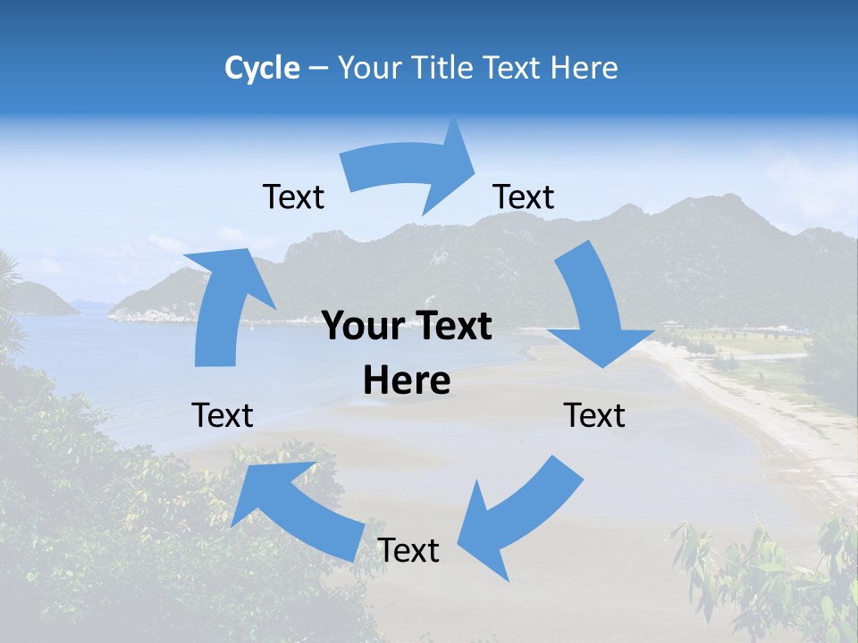 Beautiful Bay Sandy PowerPoint Template