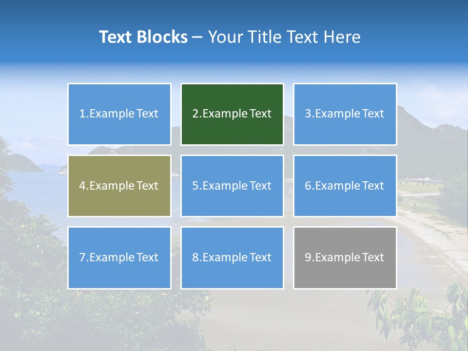 Beautiful Bay Sandy PowerPoint Template