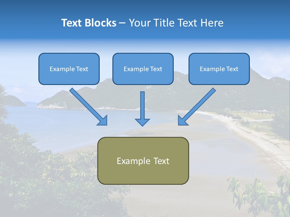 Beautiful Bay Sandy PowerPoint Template