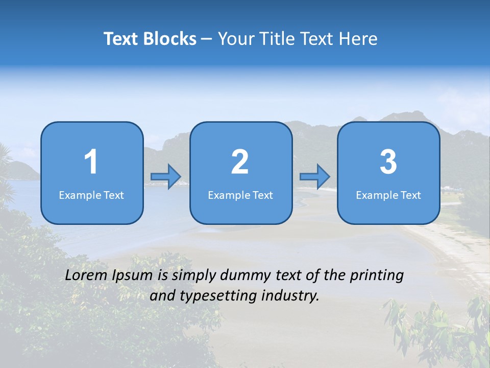 Beautiful Bay Sandy PowerPoint Template