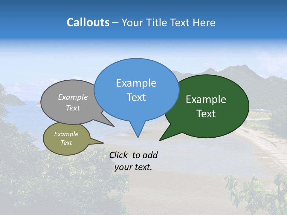 Beautiful Bay Sandy PowerPoint Template