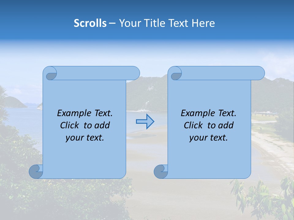 Beautiful Bay Sandy PowerPoint Template