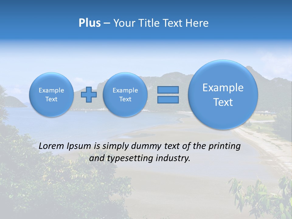 Beautiful Bay Sandy PowerPoint Template
