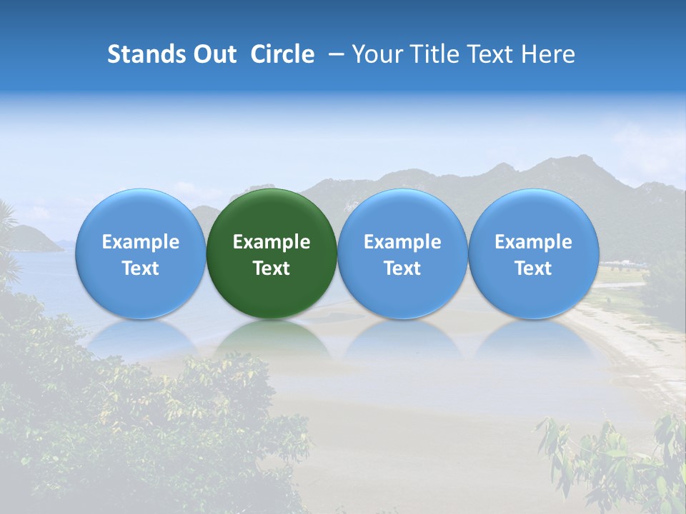 Beautiful Bay Sandy PowerPoint Template