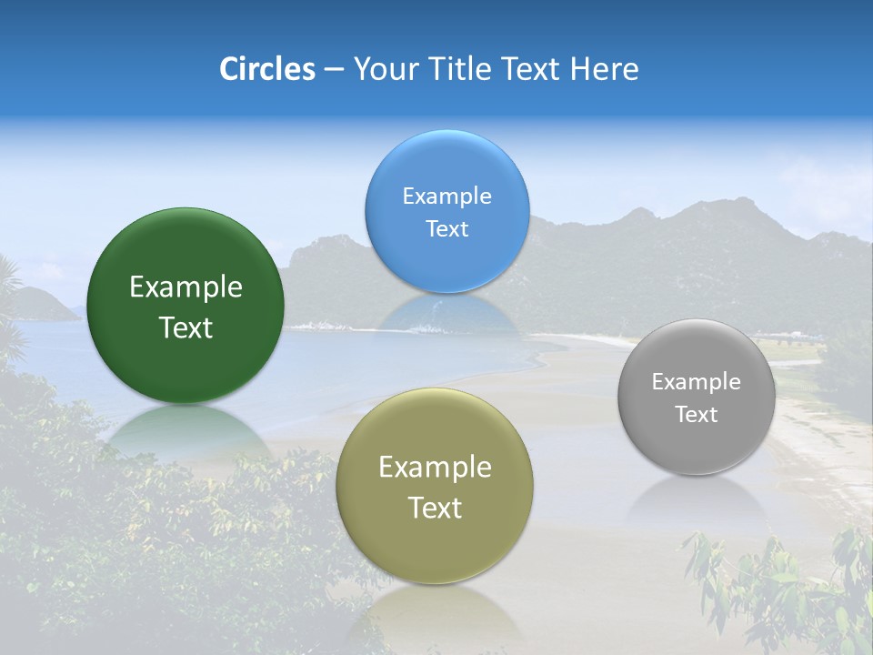 Beautiful Bay Sandy PowerPoint Template