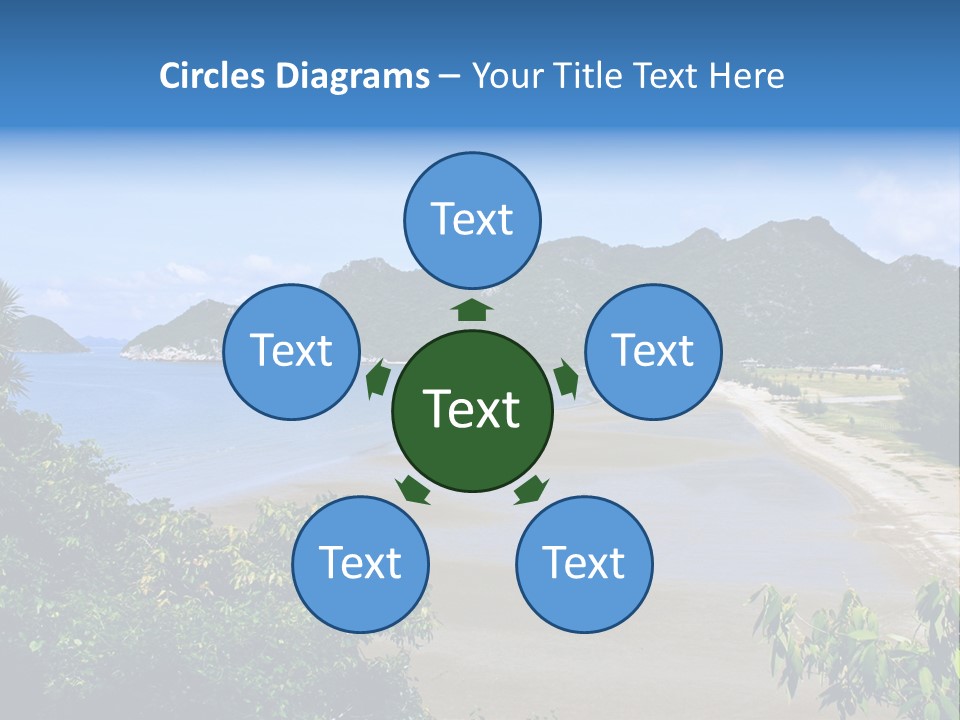 Beautiful Bay Sandy PowerPoint Template