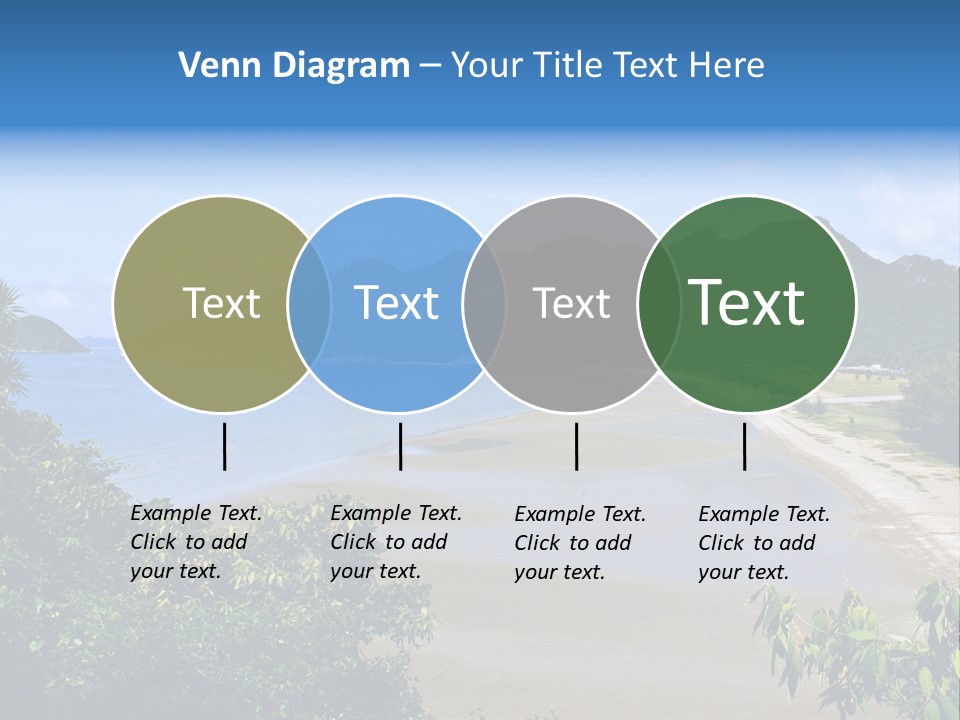 Beautiful Bay Sandy PowerPoint Template
