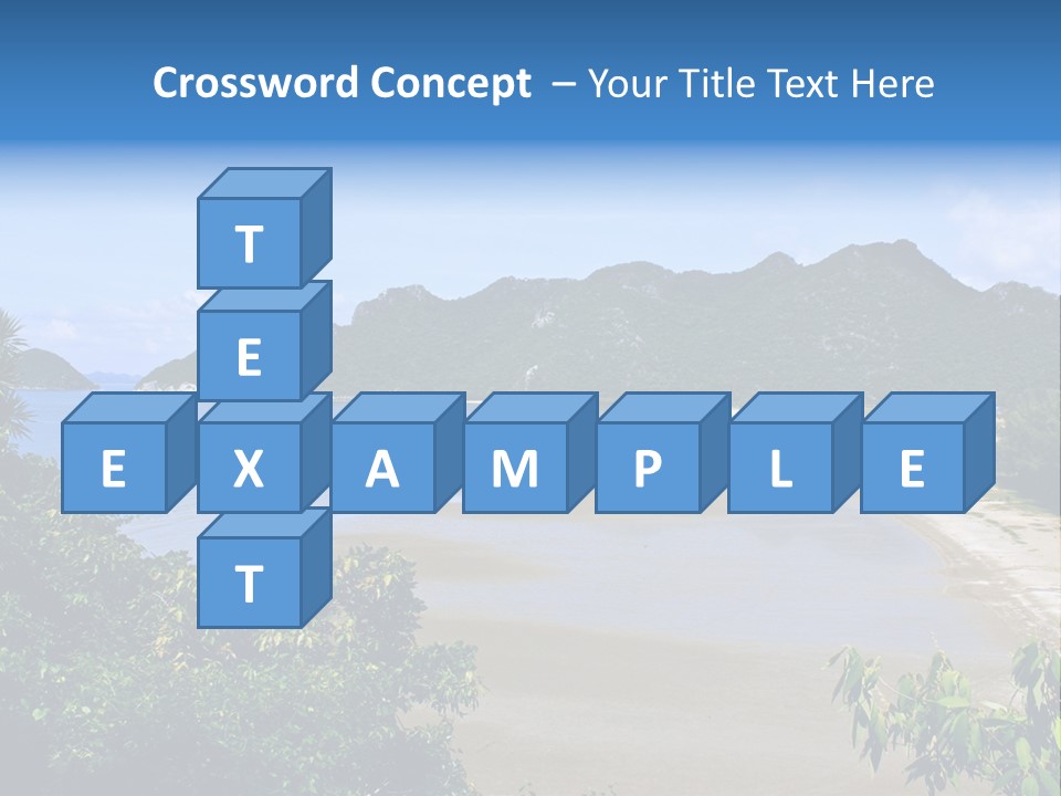 Beautiful Bay Sandy PowerPoint Template