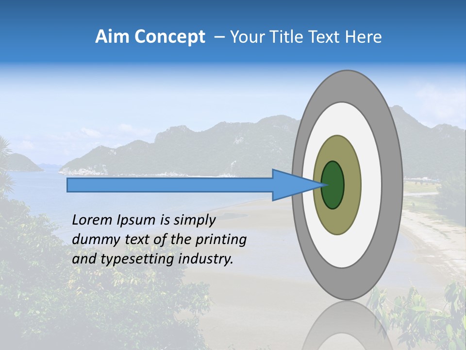 Beautiful Bay Sandy PowerPoint Template