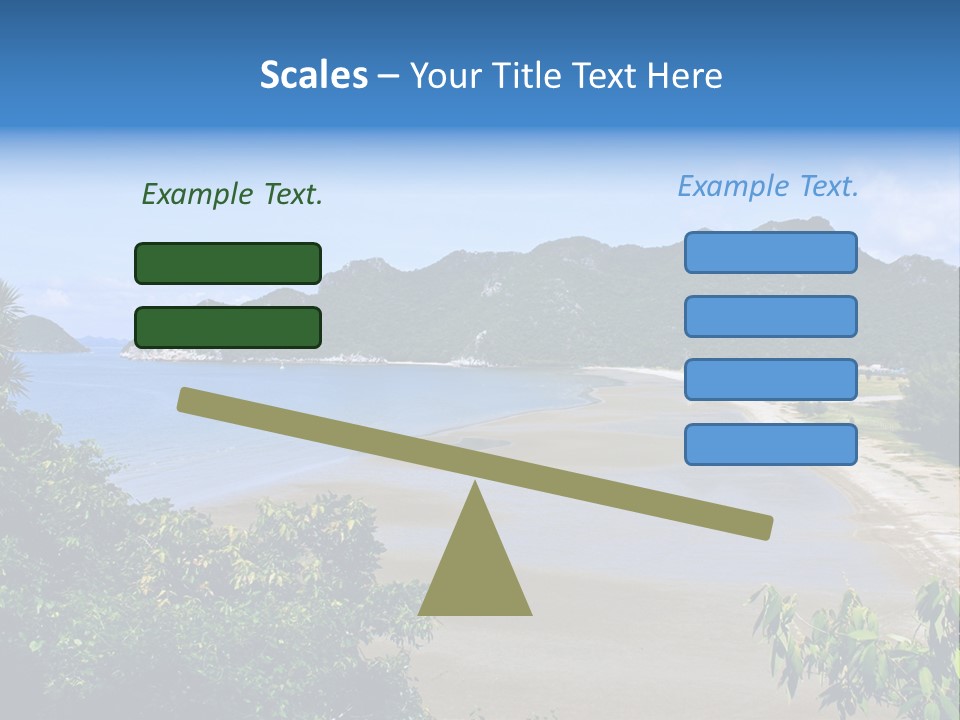 Beautiful Bay Sandy PowerPoint Template