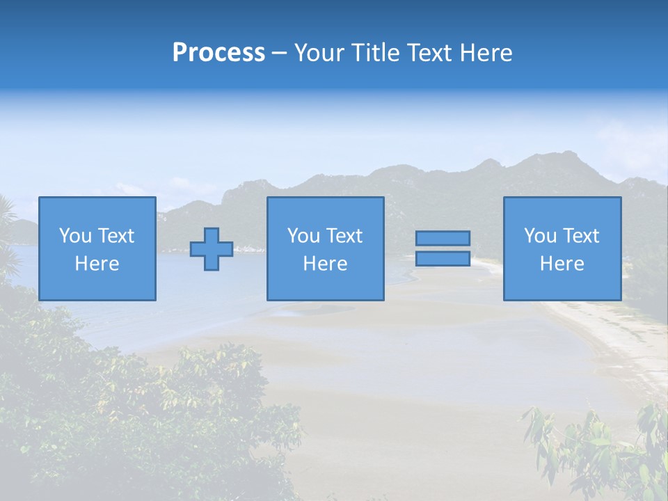 Beautiful Bay Sandy PowerPoint Template