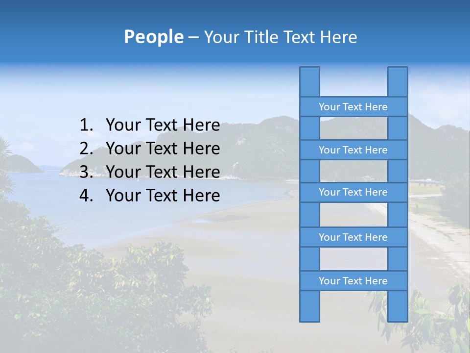 Beautiful Bay Sandy PowerPoint Template