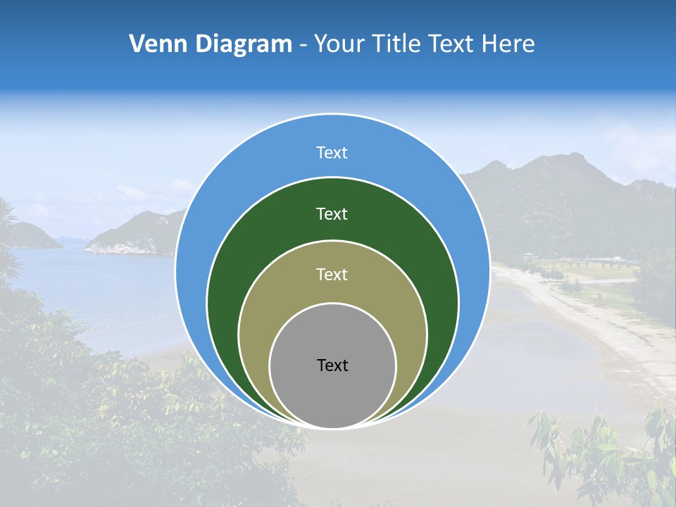 Beautiful Bay Sandy PowerPoint Template
