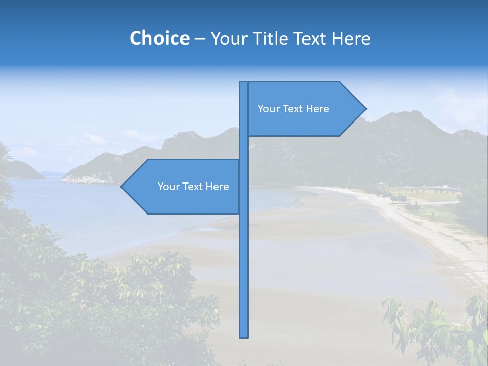 Beautiful Bay Sandy PowerPoint Template