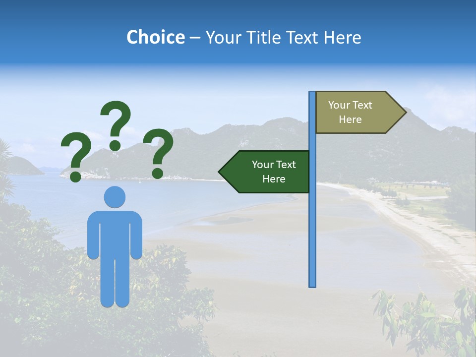 Beautiful Bay Sandy PowerPoint Template