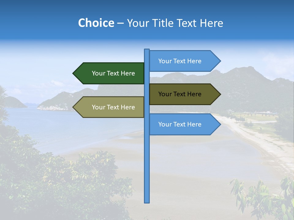 Beautiful Bay Sandy PowerPoint Template