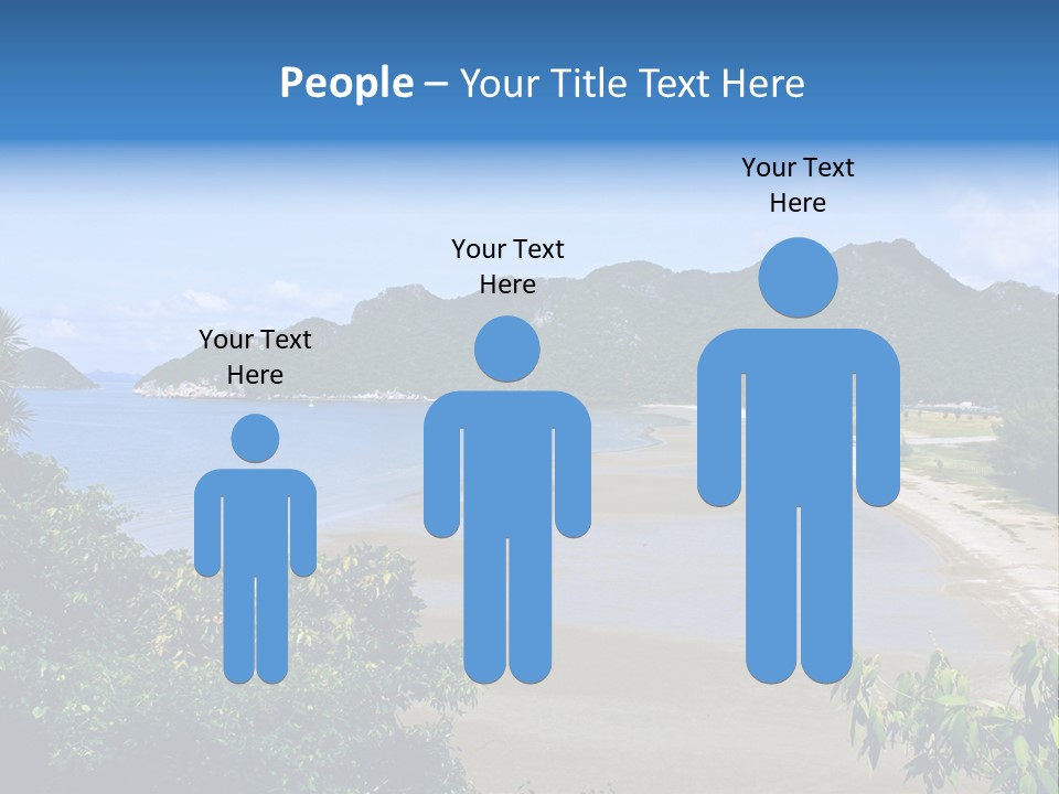 Beautiful Bay Sandy PowerPoint Template