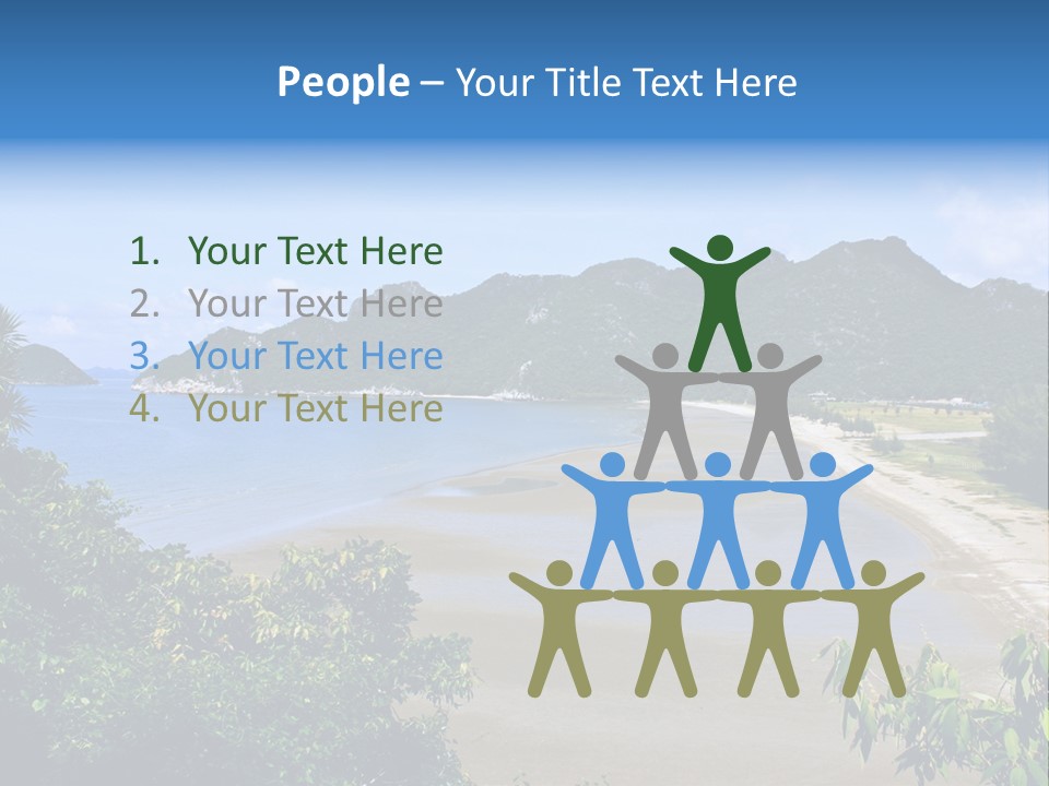 Beautiful Bay Sandy PowerPoint Template