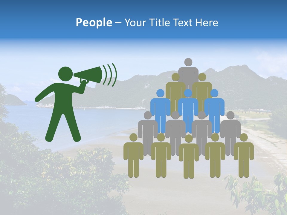 Beautiful Bay Sandy PowerPoint Template