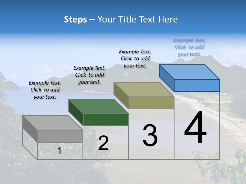 Beautiful Bay Sandy PowerPoint Template