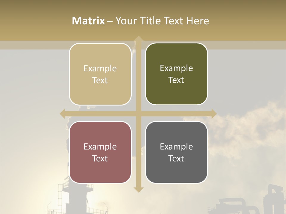 A Power Plant With Smoke Coming Out Of It PowerPoint Template