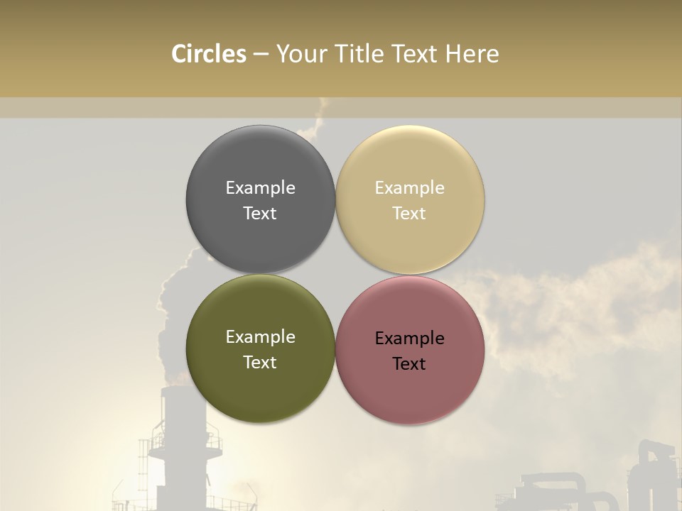 A Power Plant With Smoke Coming Out Of It PowerPoint Template