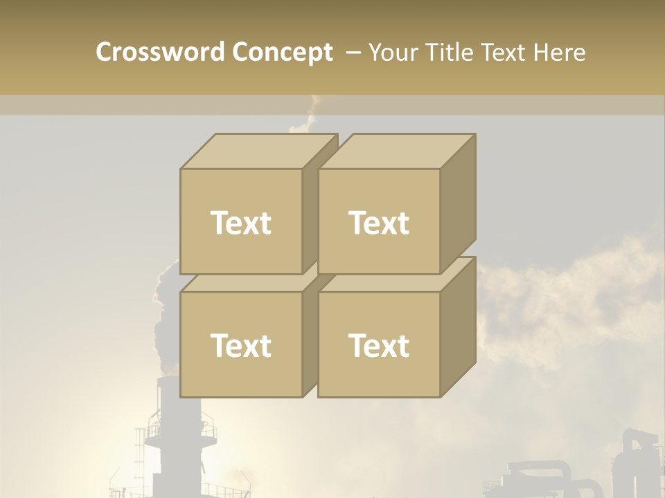A Power Plant With Smoke Coming Out Of It PowerPoint Template