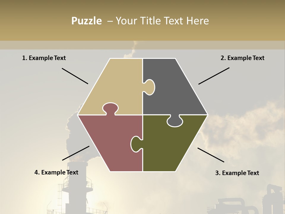 A Power Plant With Smoke Coming Out Of It PowerPoint Template