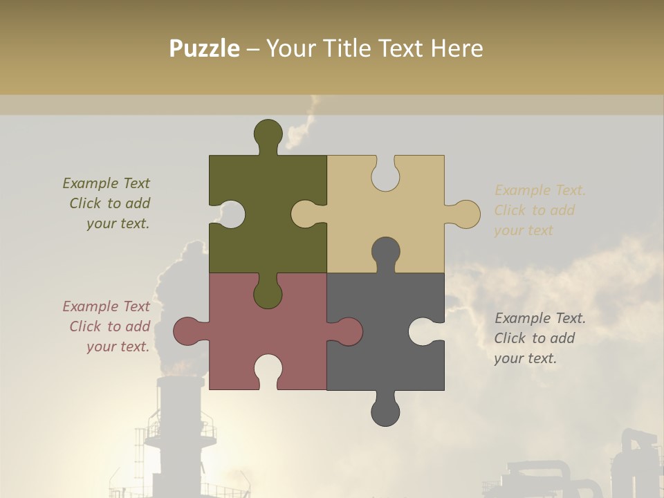 A Power Plant With Smoke Coming Out Of It PowerPoint Template