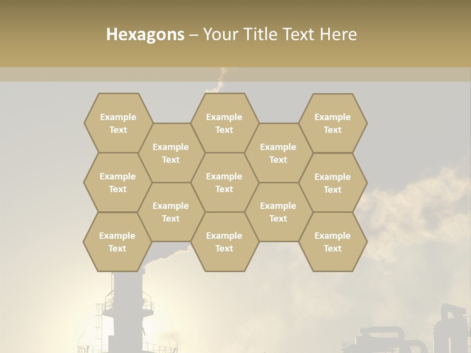 A Power Plant With Smoke Coming Out Of It PowerPoint Template