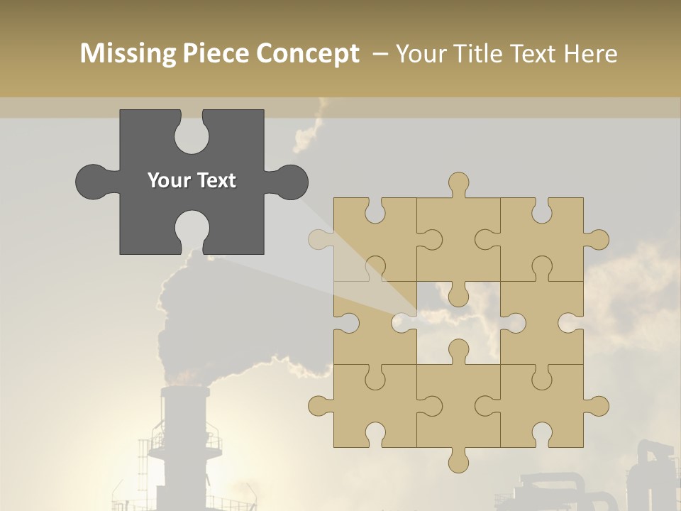 A Power Plant With Smoke Coming Out Of It PowerPoint Template