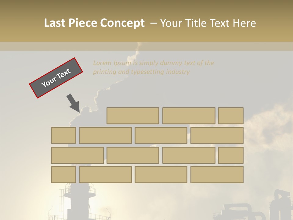 A Power Plant With Smoke Coming Out Of It PowerPoint Template