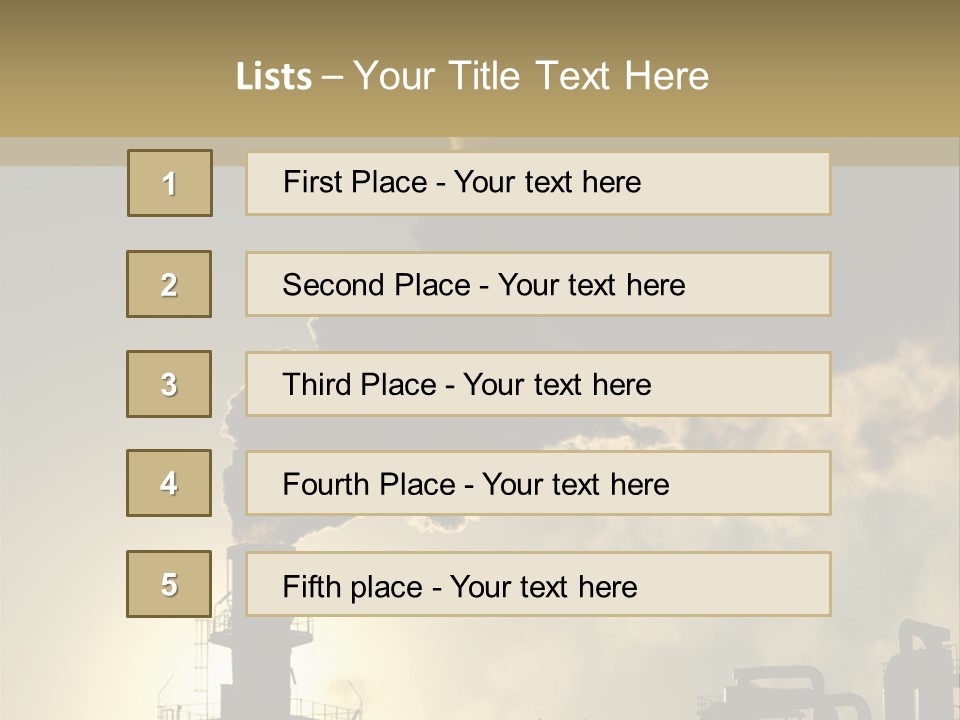 A Power Plant With Smoke Coming Out Of It PowerPoint Template