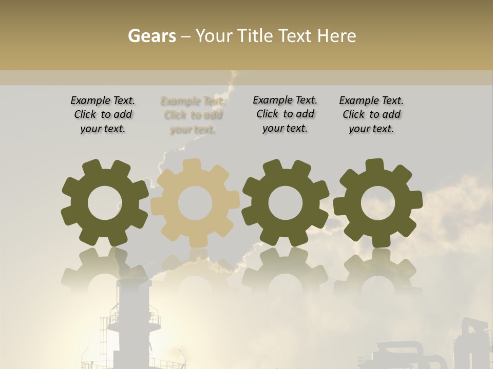 A Power Plant With Smoke Coming Out Of It PowerPoint Template