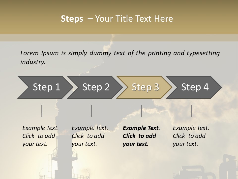 A Power Plant With Smoke Coming Out Of It PowerPoint Template
