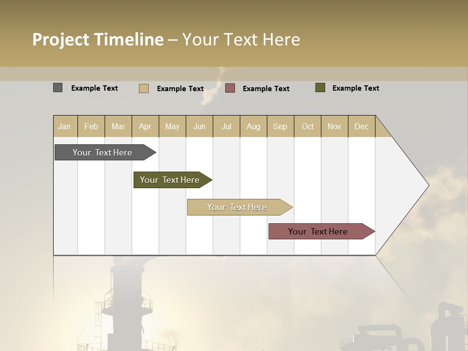 A Power Plant With Smoke Coming Out Of It PowerPoint Template