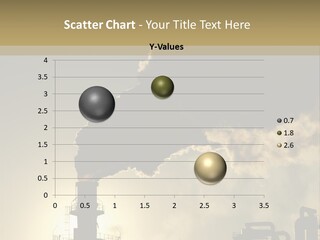 A Power Plant With Smoke Coming Out Of It PowerPoint Template