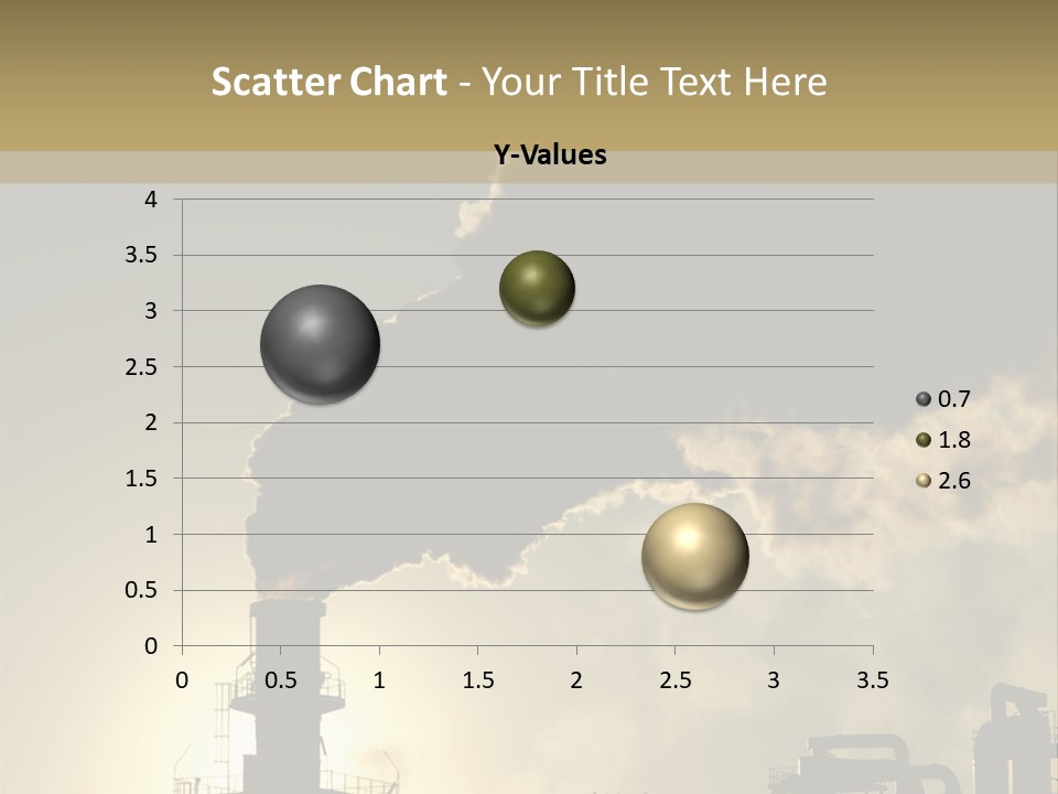 A Power Plant With Smoke Coming Out Of It PowerPoint Template