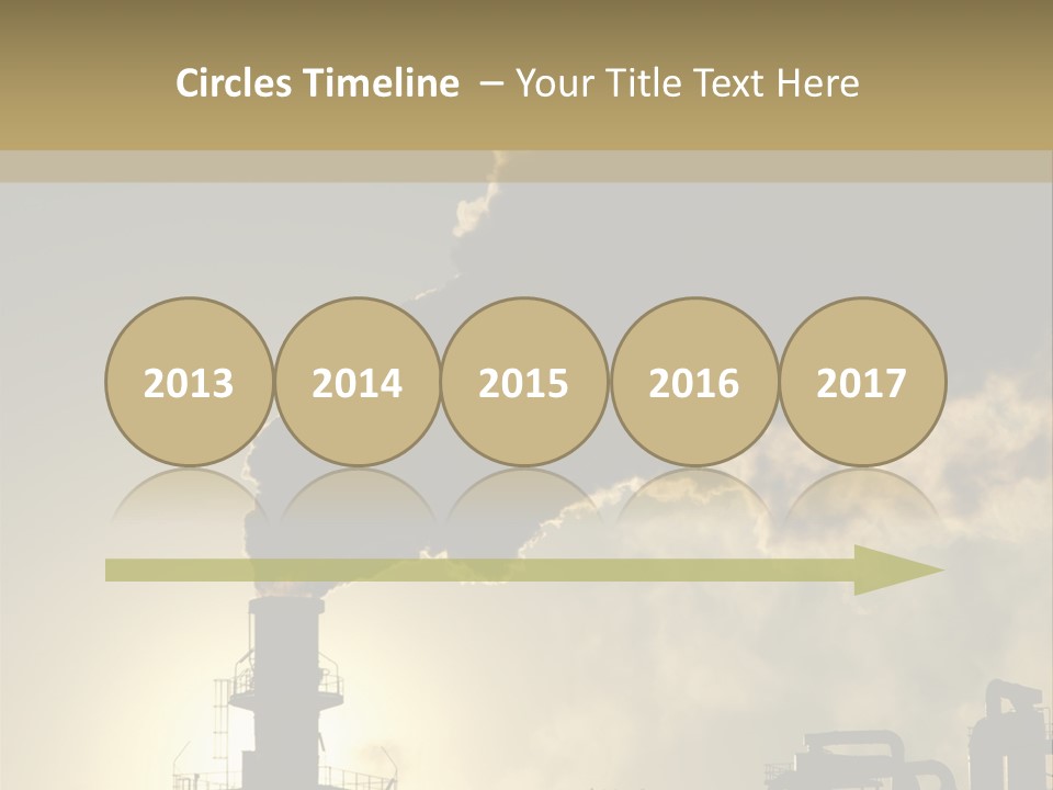 A Power Plant With Smoke Coming Out Of It PowerPoint Template