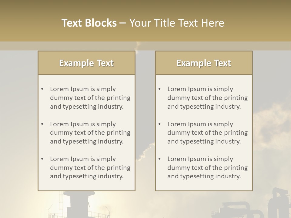A Power Plant With Smoke Coming Out Of It PowerPoint Template