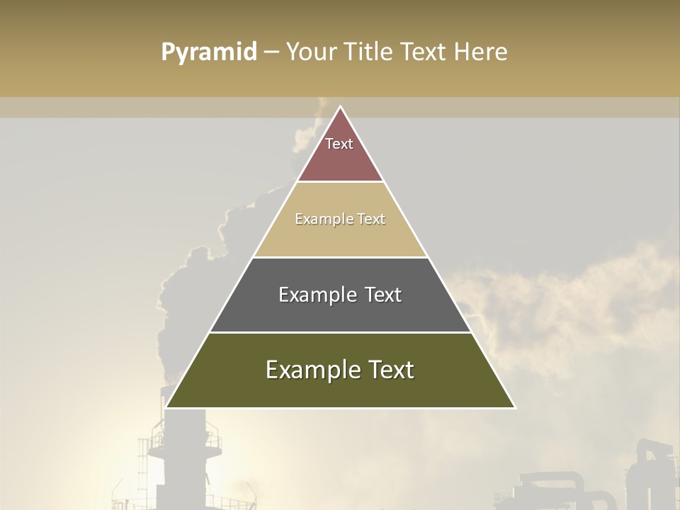 A Power Plant With Smoke Coming Out Of It PowerPoint Template